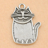 10pcs Mixed Tibetan Silver Plated Animals I Love My Cat Charms Pendants Jewelry Making Diy Charm Handmade Crafts m025