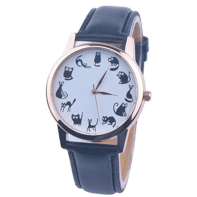 *** NEW *** Cat Lover Womens Watch Leather Quartz