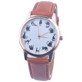 *** NEW *** Cat Lover Womens Watch Leather Quartz