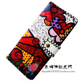 Printing Cartoon cat wallets women clutch wallet, fashion female purse PU leather lady purse Antique National wind change purse