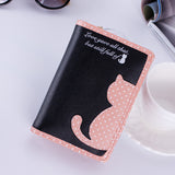 2015 New Hot Fashion Cat Printed Lady Wallet Bags Zipper Coin Purse Handbag Women's Long Style Purse