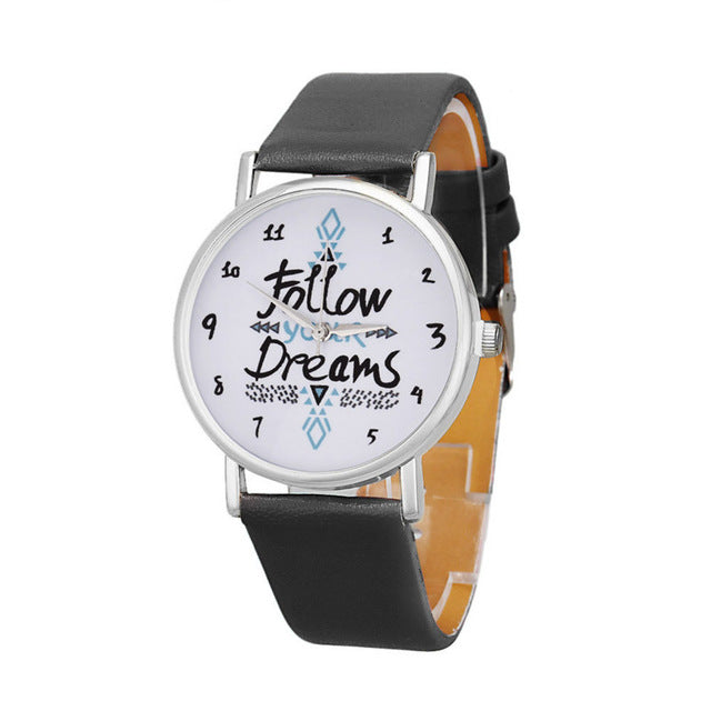*** NEW *** Follow Dreams Womens Watch Leather Quartz