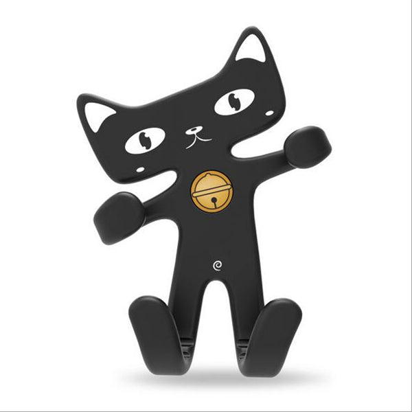 HOTR Flexible Soft Rubber Cat Car Holder Fashion Cute Air Vent Mount Car Phone Holder Silicone Mobile Phone Holder Universal