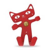HOTR Flexible Soft Rubber Cat Car Holder Fashion Cute Air Vent Mount Car Phone Holder Silicone Mobile Phone Holder Universal
