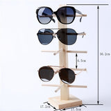 Wooden Sunglasses Multi Display Rack Shelf Eyeglasses Jewelry Holder for Multi Pairs Glasses Showcase