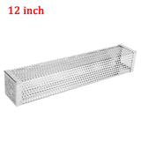 Round Sqaure Stainless Steel Pellet Tube Smoking Mesh Pipe Kitchen Outdoor Cooking BBQ Tools Accessories Smoke Generator Smoker