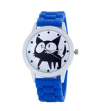 2018 Men Women Quartz Watch Cute Cat Pattern Jelly Silicone Band Ladies Girl Sport Wrist Watches Clock relogio feminino