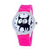 2018 Men Women Quartz Watch Cute Cat Pattern Jelly Silicone Band Ladies Girl Sport Wrist Watches Clock relogio feminino