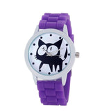 2018 Men Women Quartz Watch Cute Cat Pattern Jelly Silicone Band Ladies Girl Sport Wrist Watches Clock relogio feminino