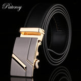 PATEROY Men's Belt Male Waist Belts Genuine Leather Riem Cinturon Hombre Ceinture Homme Designer Cinto Masculino High Quality