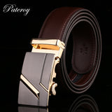 PATEROY Men's Belt Male Waist Belts Genuine Leather Riem Cinturon Hombre Ceinture Homme Designer Cinto Masculino High Quality