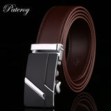 PATEROY Men's Belt Male Waist Belts Genuine Leather Riem Cinturon Hombre Ceinture Homme Designer Cinto Masculino High Quality