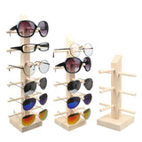 Wooden Sunglasses Eyeglasses Wood Display Stands Shelf Glasses Display Show Stand Holder Rack 9 Sizes Options Natural Material