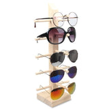 Wooden Sunglasses Eyeglasses Wood Display Stands Shelf Glasses Display Show Stand Holder Rack 9 Sizes Options Natural Material