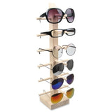 Wooden Sunglasses Eyeglasses Wood Display Stands Shelf Glasses Display Show Stand Holder Rack 9 Sizes Options Natural Material