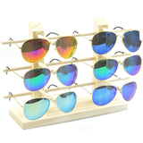 Wooden Sunglasses Eyeglasses Wood Display Stands Shelf Glasses Display Show Stand Holder Rack 9 Sizes Options Natural Material