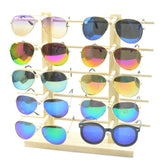 Wooden Sunglasses Eyeglasses Wood Display Stands Shelf Glasses Display Show Stand Holder Rack 9 Sizes Options Natural Material