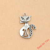 10pcs Mixed Tibetan Silver Plated Animals I Love My Cat Charms Pendants Jewelry Making Diy Charm Handmade Crafts m025