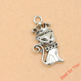 10pcs Mixed Tibetan Silver Plated Animals I Love My Cat Charms Pendants Jewelry Making Diy Charm Handmade Crafts m025