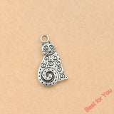 10pcs Mixed Tibetan Silver Plated Animals I Love My Cat Charms Pendants Jewelry Making Diy Charm Handmade Crafts m025