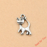 10pcs Mixed Tibetan Silver Plated Animals I Love My Cat Charms Pendants Jewelry Making Diy Charm Handmade Crafts m025