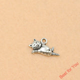 10pcs Mixed Tibetan Silver Plated Animals I Love My Cat Charms Pendants Jewelry Making Diy Charm Handmade Crafts m025