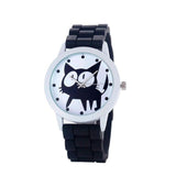2018 Men Women Quartz Watch Cute Cat Pattern Jelly Silicone Band Ladies Girl Sport Wrist Watches Clock relogio feminino