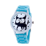 2018 Men Women Quartz Watch Cute Cat Pattern Jelly Silicone Band Ladies Girl Sport Wrist Watches Clock relogio feminino