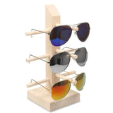 Wooden Sunglasses Eyeglasses Wood Display Stands Shelf Glasses Display Show Stand Holder Rack 9 Sizes Options Natural Material