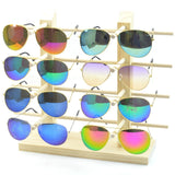 Wooden Sunglasses Eyeglasses Wood Display Stands Shelf Glasses Display Show Stand Holder Rack 9 Sizes Options Natural Material