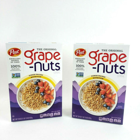 Grape Nuts - 2 Pack - Post Breakfast Cereal Original 29 Oz Box Jan-2022